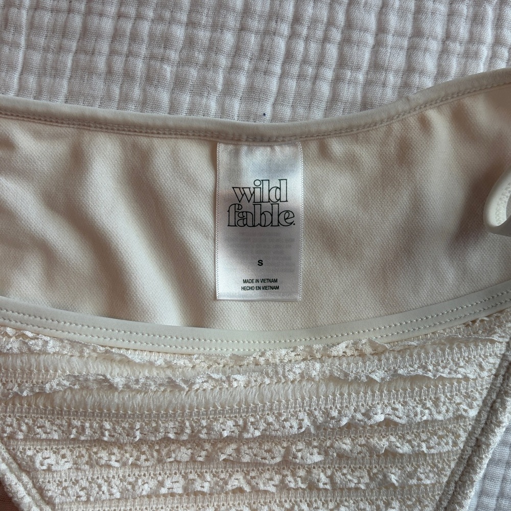 NWOT Cream Ruffle Bikini Set - Picture 4 of 7